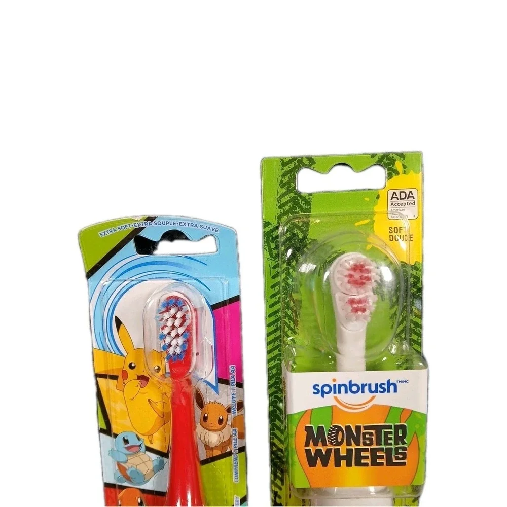 Colgate Spinbrush Toothbrush Kids Pokemon Monster Truck